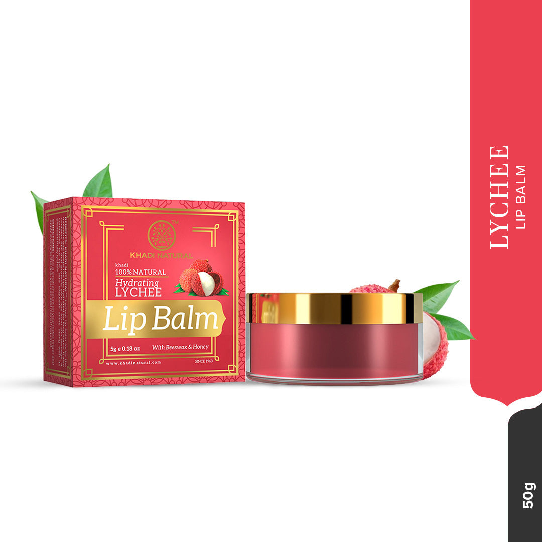 Khadi Natural Lychee Lip Balm