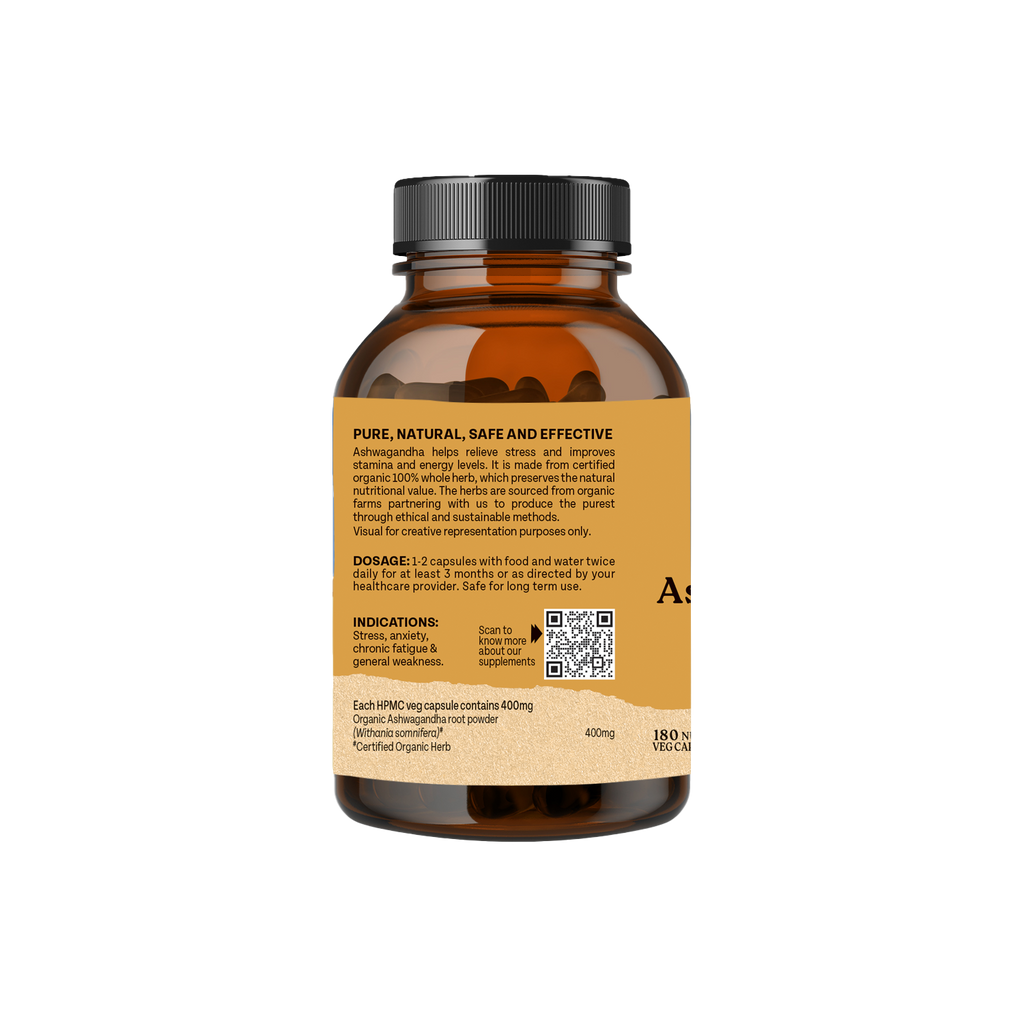 Jagat Pharma Ashwagandha Capsules | Helps Relieve Stress and Anxiety