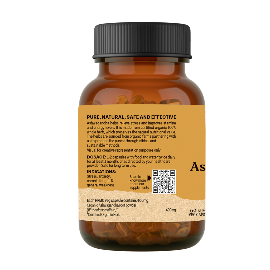 Jagat Pharma Ashwagandha Capsules | Helps Relieve Stress and Anxiety