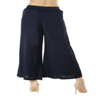 Lagi Women's Navy Blue Solid Palazzo (PLZ01B) | Grab2Buy