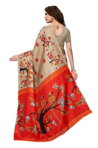 Vamika Chiku Kalamkari With Jhalar Khadi Silk Saree | Grab2Buy