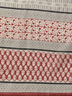 Yufta Women Rust Red and Beige Print Pure Cotton Kurta with Trouser and Dupatta | Grab2Buy