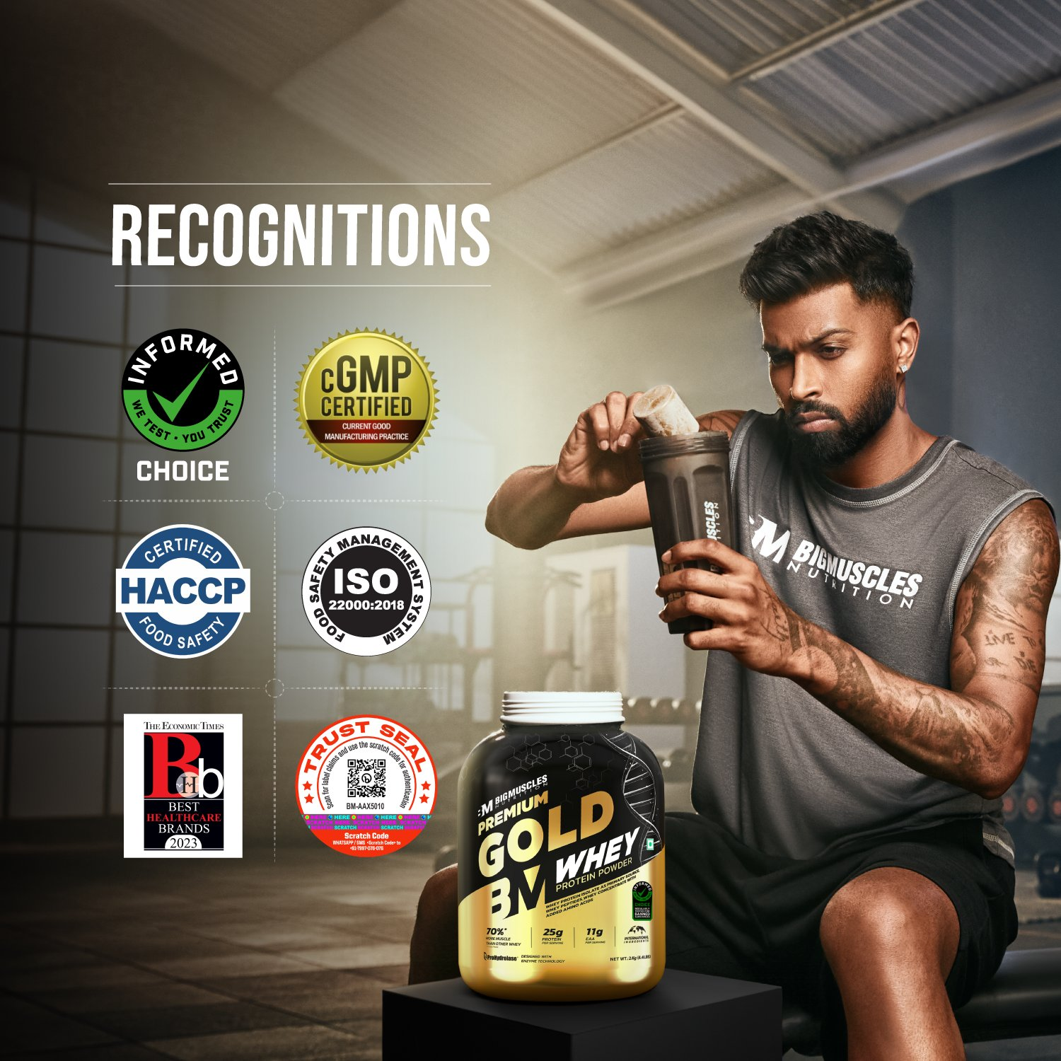 Big Muscles Nutrition Premium Gold Whey Protein | Grab2Buy