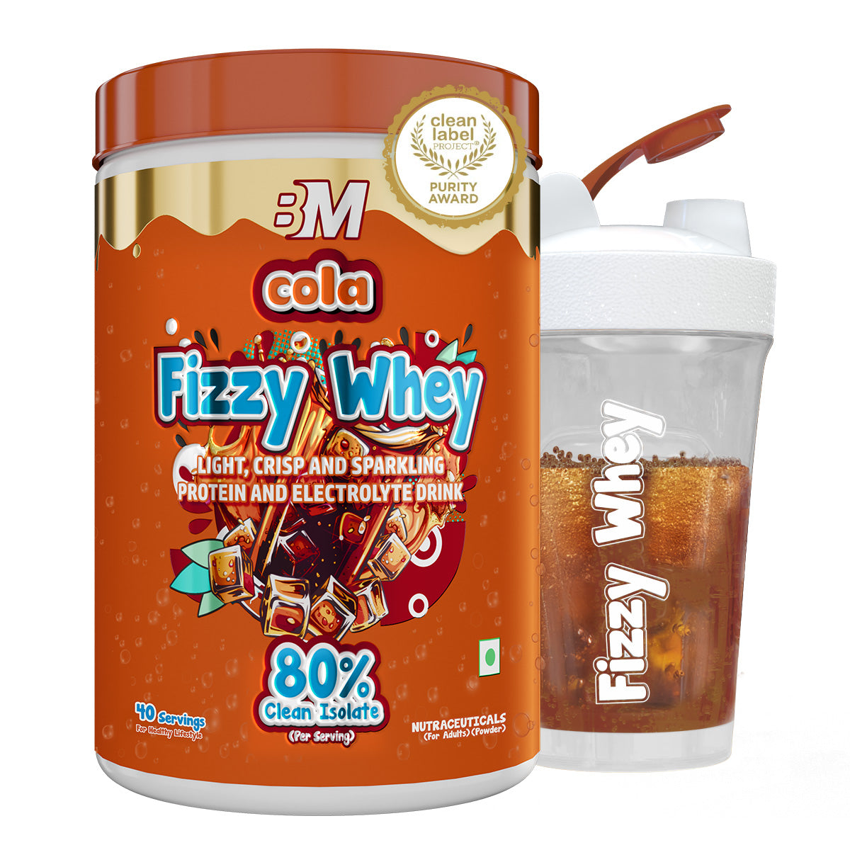 Big Muscles Nutrition Fizzy Whey & Shaker Combo | Grab2Buy