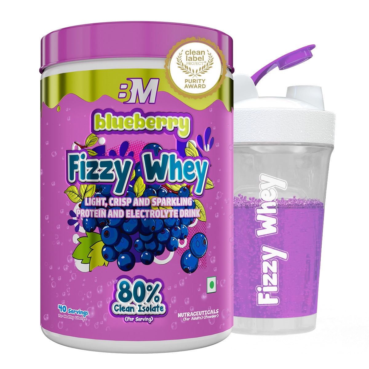 Big Muscles Nutrition Fizzy Whey & Shaker Combo | Grab2Buy