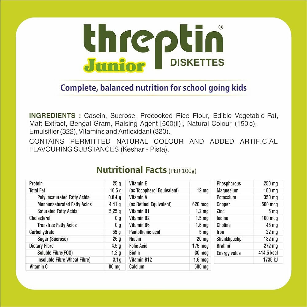 Threptin Junior Diskettes - Kesar Pista | Grab2Buy
