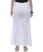 Mominos Fashion Reyon Cotton White Palazzo | Grab2Buy