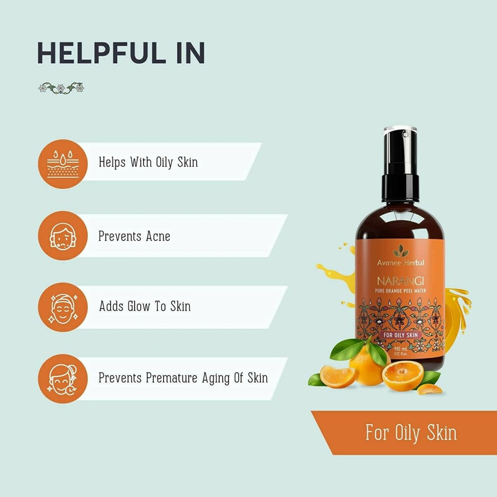 Avimee Herbal Narangi Pure Orange Peel Water For Oily Skin | Grab2Buy