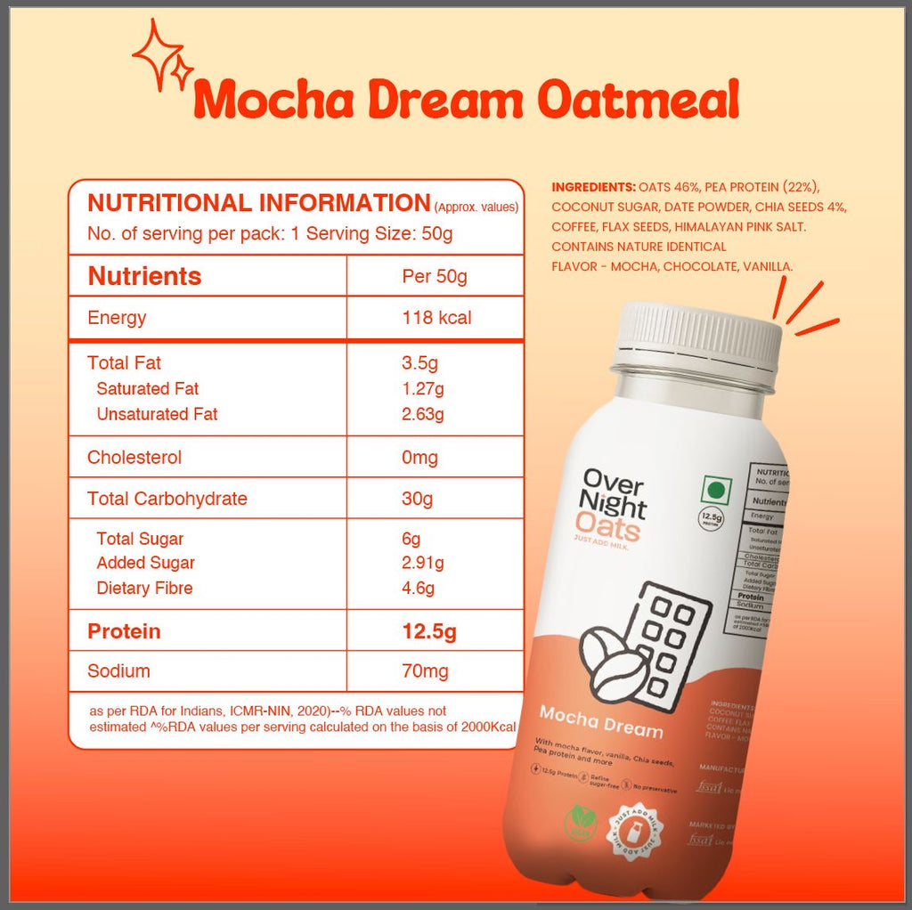 OverNightOats Vegan Mocha Dream Oatmeal | Grab2Buy