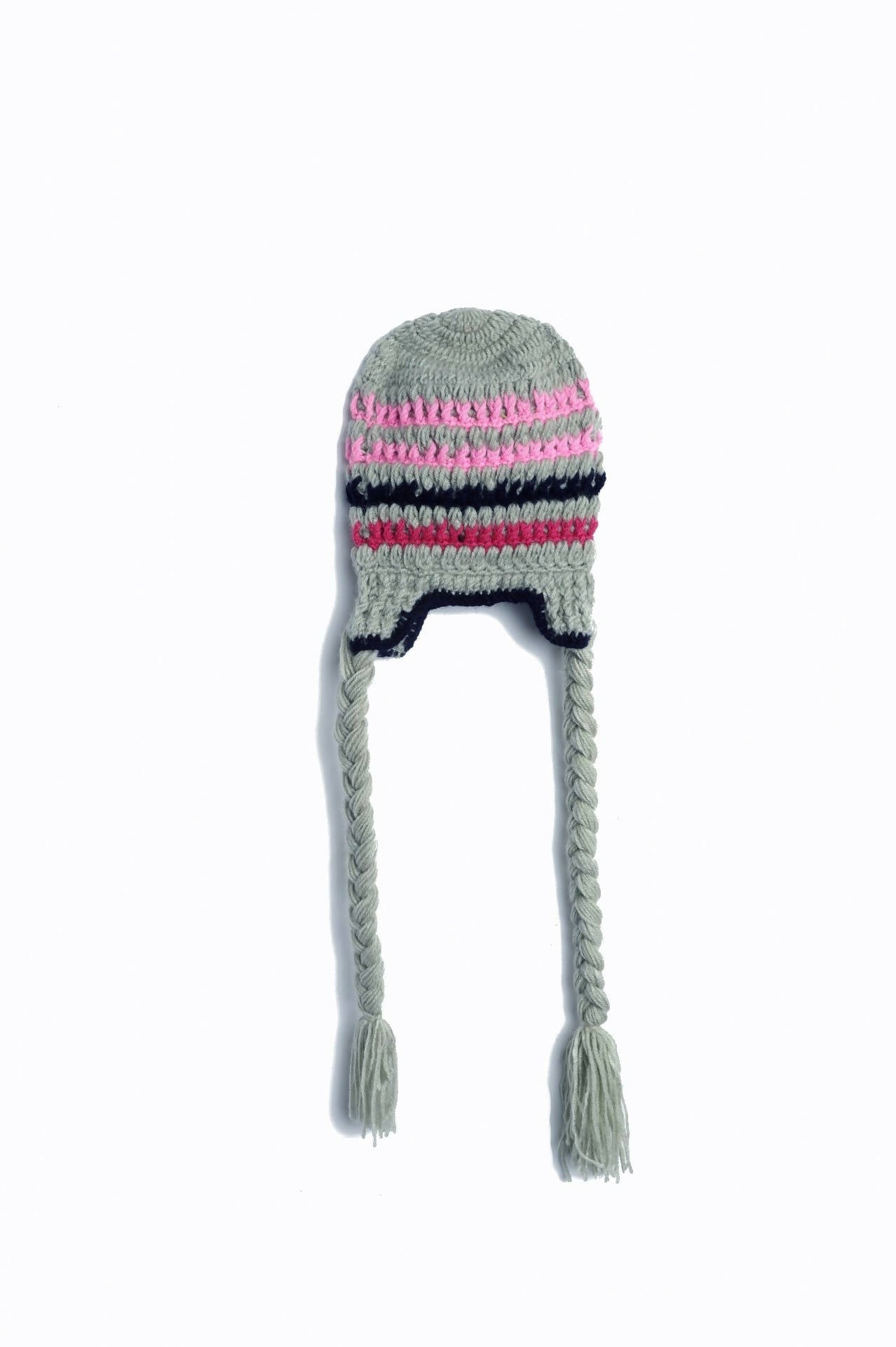 Chutput Kids Woollen Hand Knitted Butterfly Detailed Cap - Grey | Grab2Buy