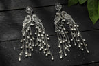 Mominos Fashion Johar Kamal Silver-Plated Oxidised Parrot Design Earrings | Grab2Buy