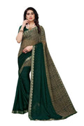 Vamika Green Georgette Lace Work Saree (Prachi Green) | Grab2Buy