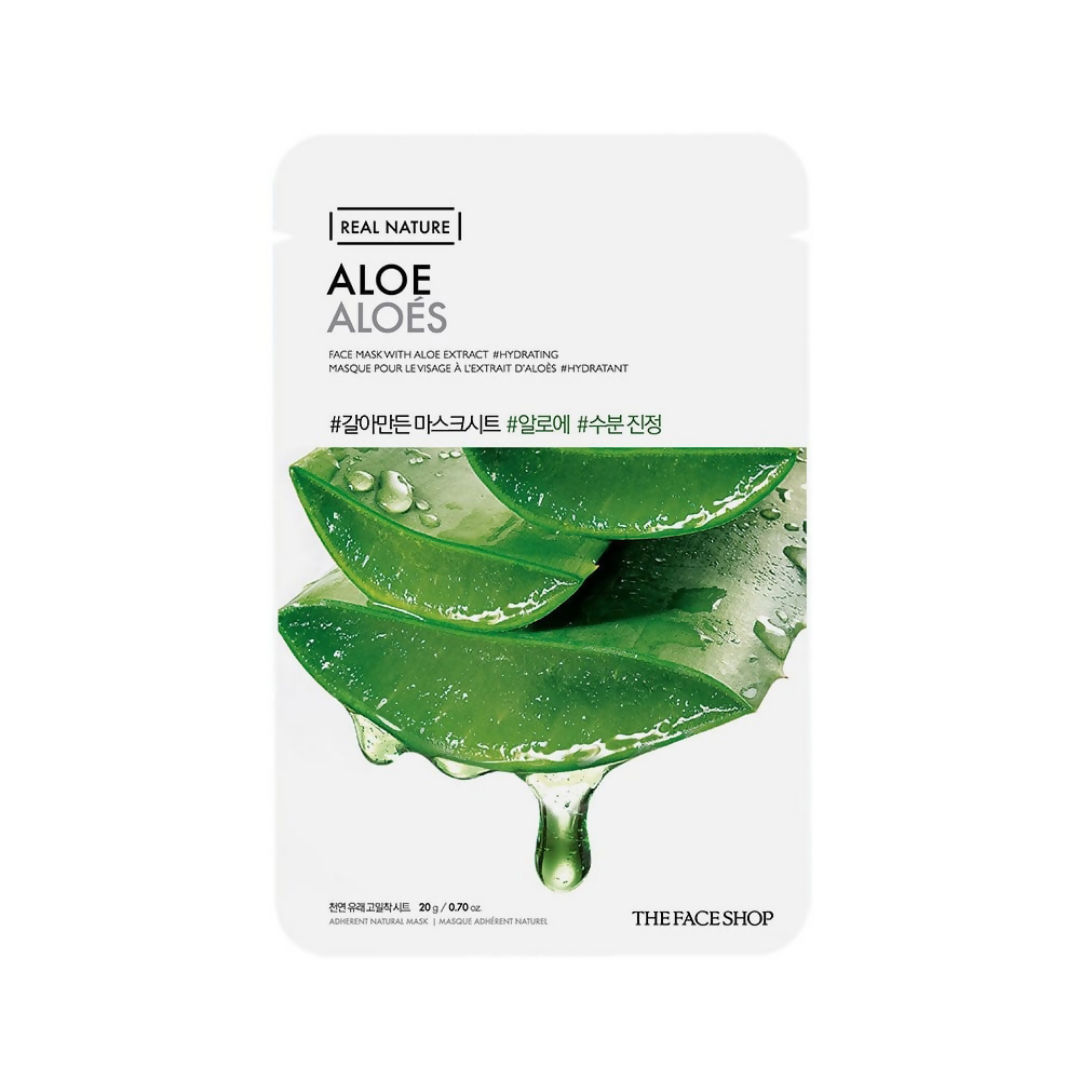 The Face Shop Real Nature Aloe Face Mask - Korean Skincare | Grab2Buy
