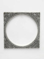 NVR Women's Set of 2 Silver-Toned Oxidized Square Shaped Bangles