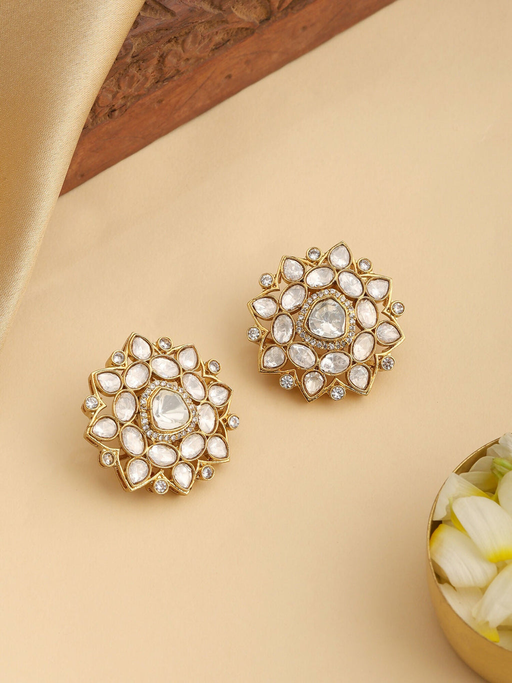 Ruby Raang Floral Aura Studs | Grab2Buy