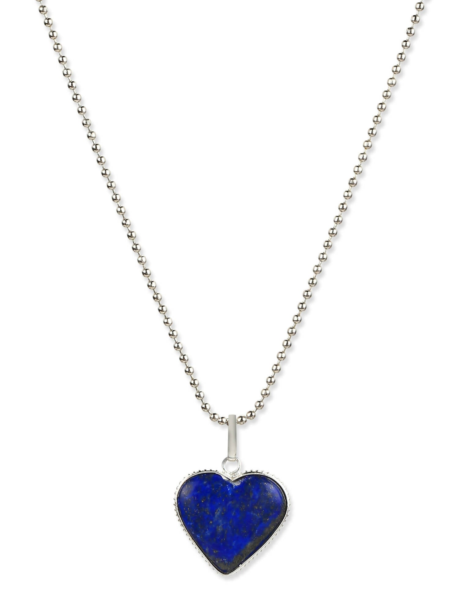 Women's Silver-Toned Blue Silver-Plated Handcrafted Chain - Ruby Raang | Grab2Buy