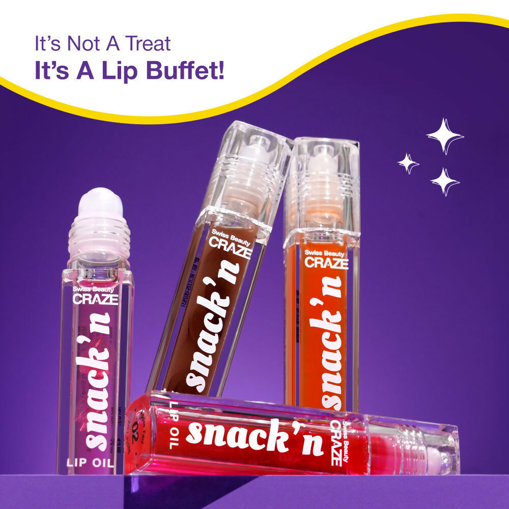 Swiss Beauty Craze Snack'N Nourishing Lip Oil - 1. Cinnamon Roll | Grab2Buy