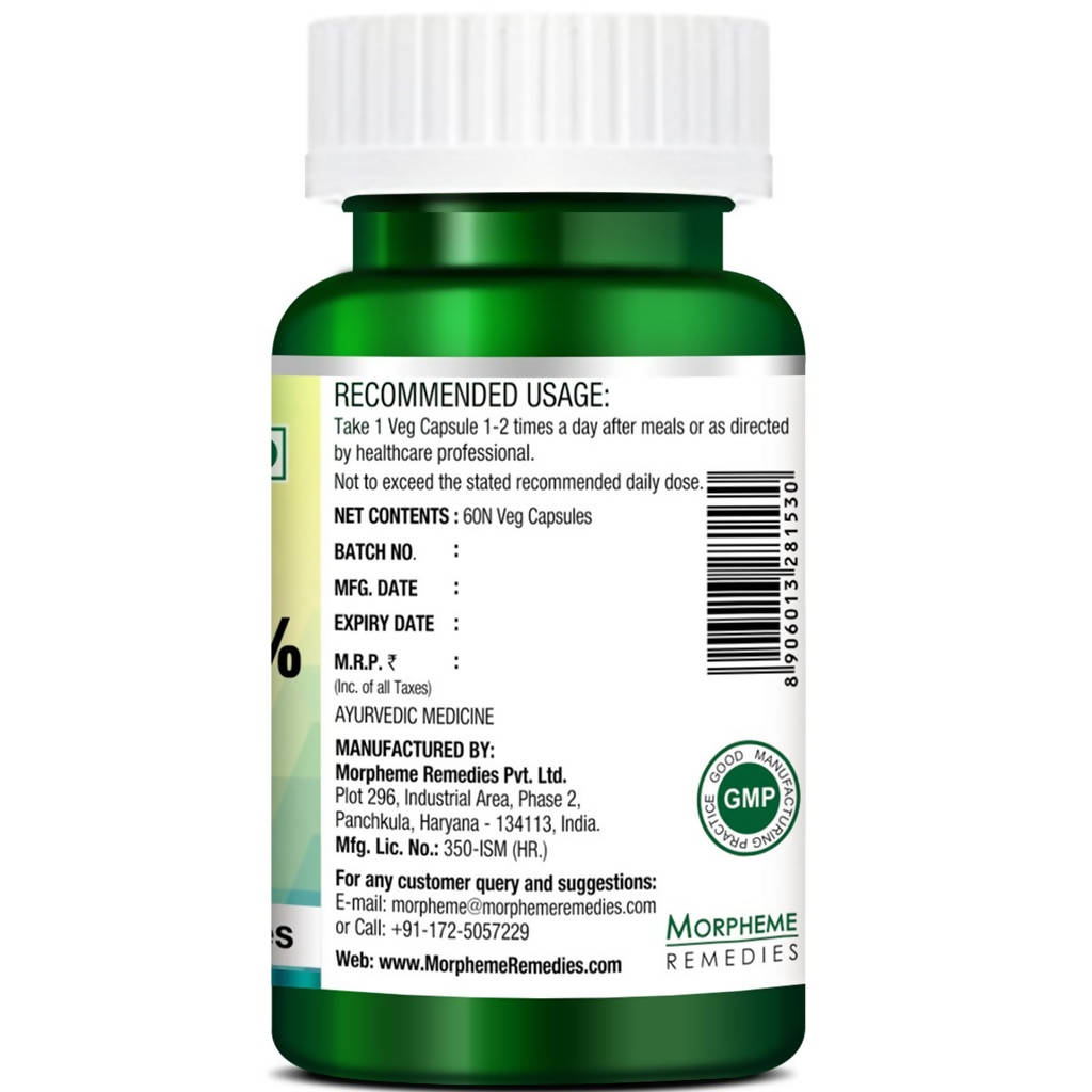 Morpheme Remedies Boswellia Curcumin 95% Veg Capsules | Ayurvedic Herbal Blend, 60 Caps