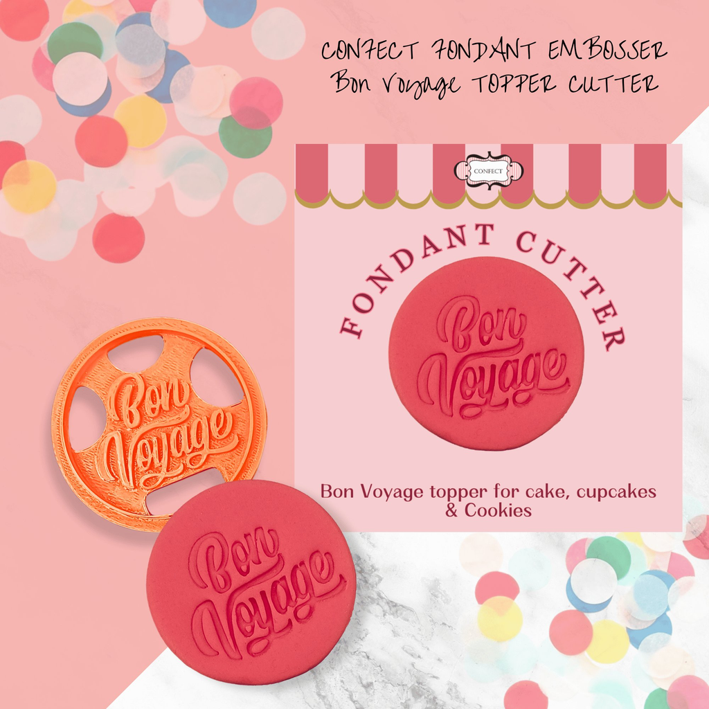 Confect Toppers Cutters | Congratulations Topper Cutter | (Bon Voyage) | Grab2Buy
