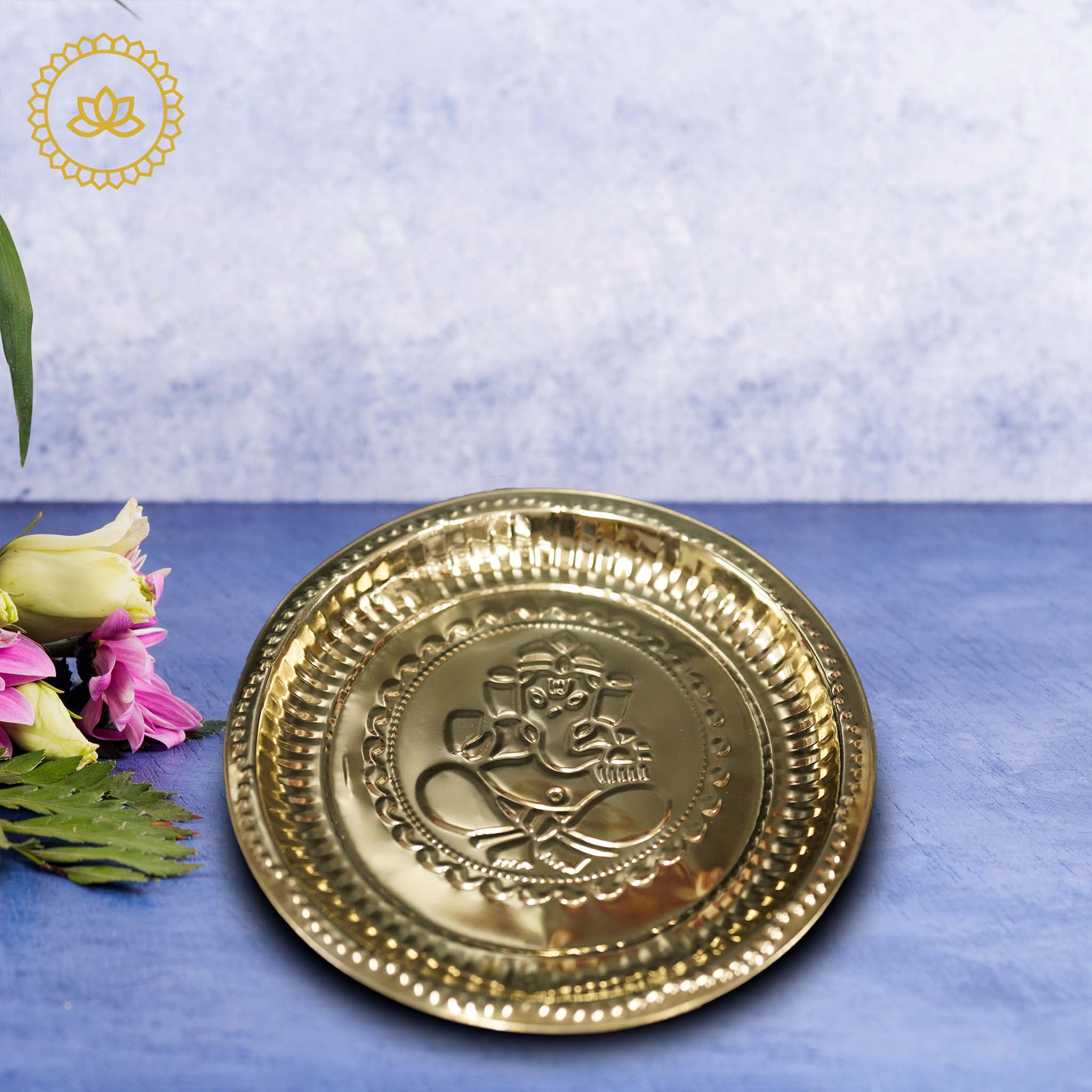 Brass Ganesh Plate Aarthi: Embrace Divine Blessings and Remover of Obstacles | Grab2Buy