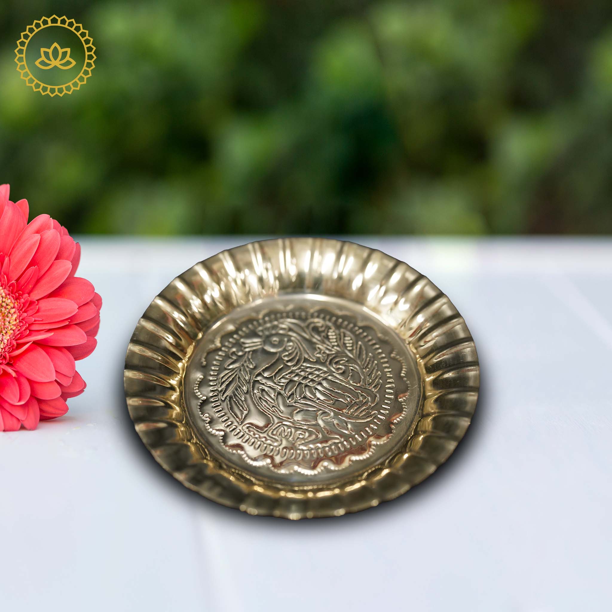 Brass Naxi Plate Aarthi: Embrace Sacred Rituals and Devotion | Grab2Buy