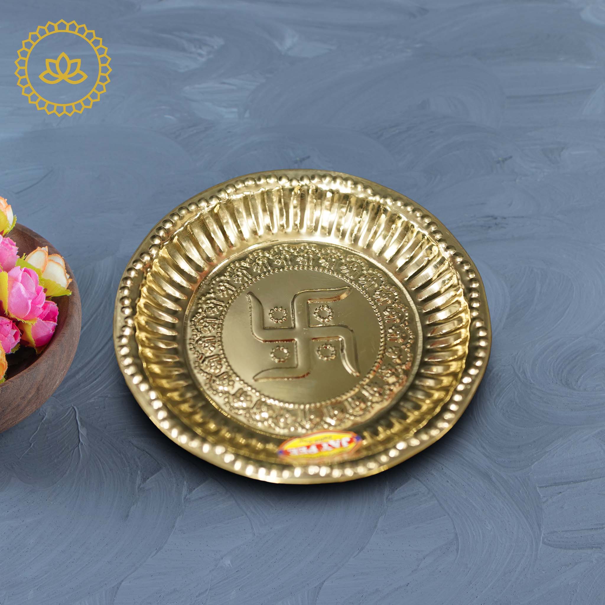 Brass Swastik Plate Aarthi: Embrace Divine Blessings and Harmony | Grab2Buy