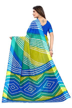 Vamika Blue Linen Satin Border Saree | Grab2Buy