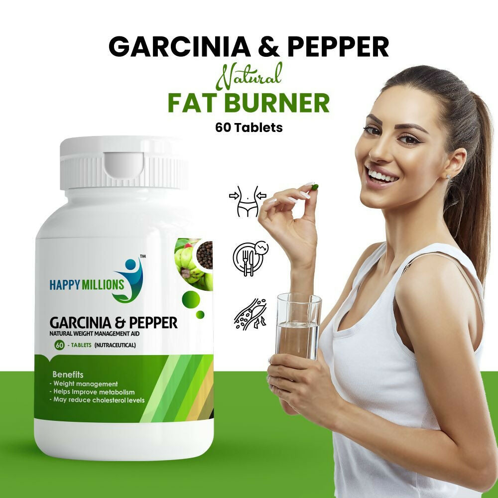 HappyMillions Garcinia & Pepper Weight Loss Tablets | Grab2Buy