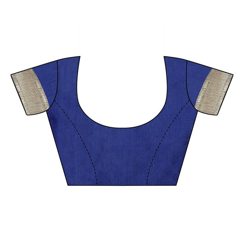 Vamika Banarasi Jacquard Weaving Blue Saree (Siri Blue) | Grab2Buy