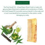 The Pure Story Oil Infused Neem Wood Wide Tooth Comb