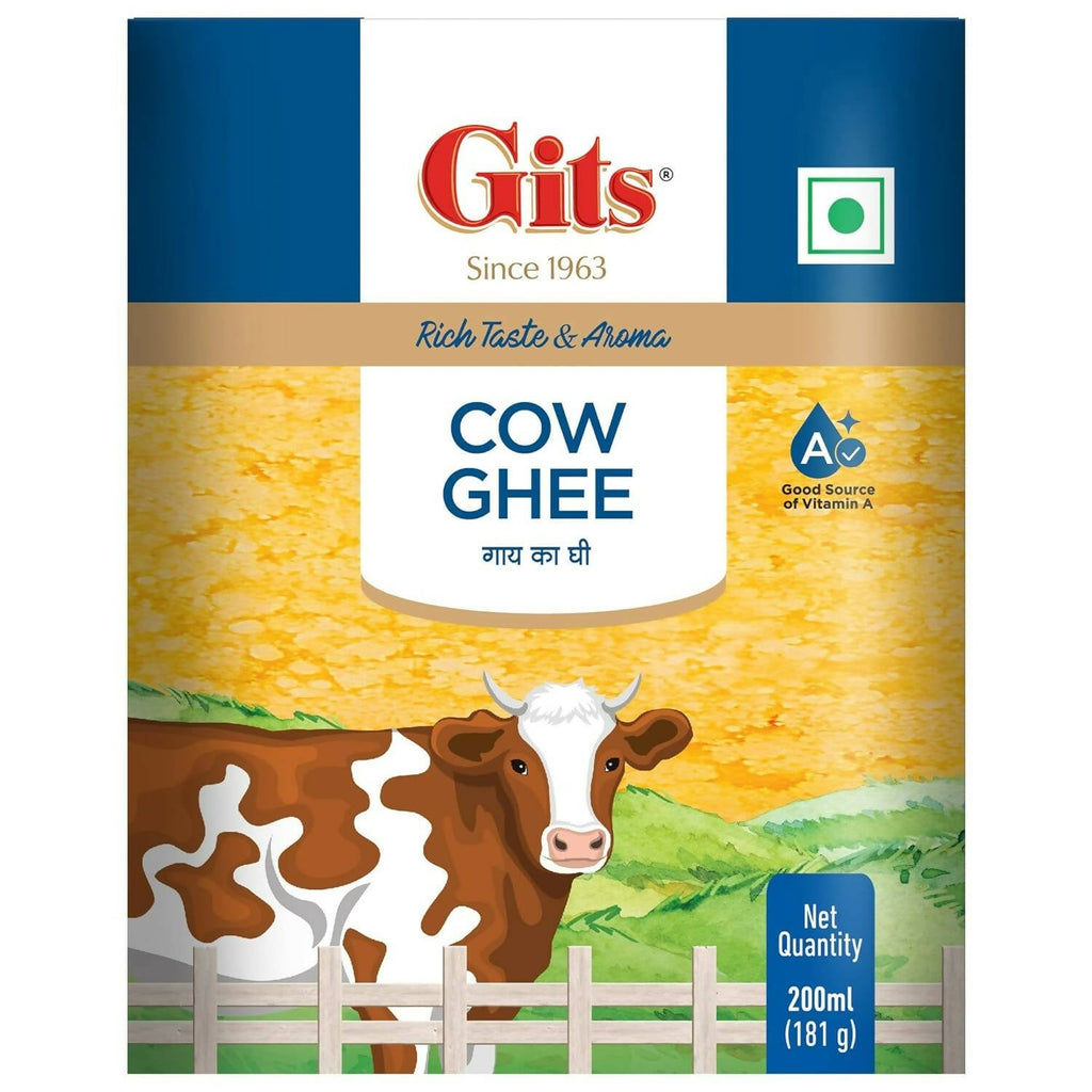Gits Cow Ghee | Rich Taste & Aroma | Good source of Vitamin A, Delicious, Healthy & Nutritious | Grab2Buy