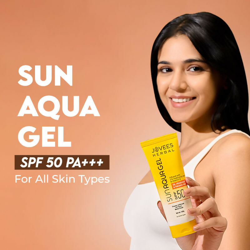 Jovees Herbal Sun Aqua Gel SPF 50 PA+++ Lightweight Texture | Grab2Buy