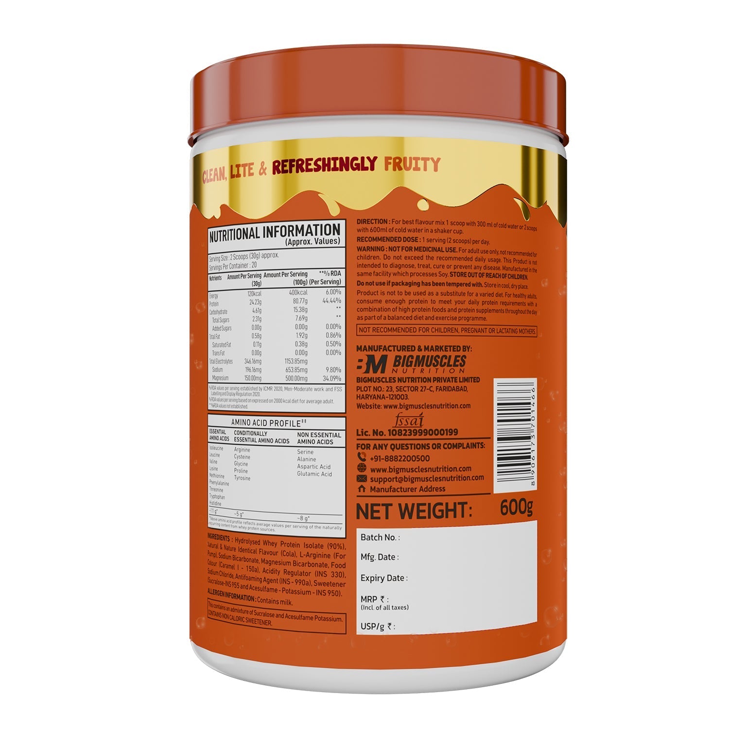 Big Muscles Nutrition Fizzy Whey & Shaker Combo | Grab2Buy