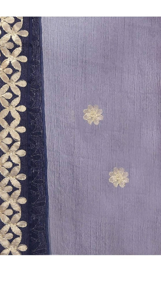 Mominos Fashion Navy Blue Orgenza Gotta Patti Dupatta | Grab2Buy