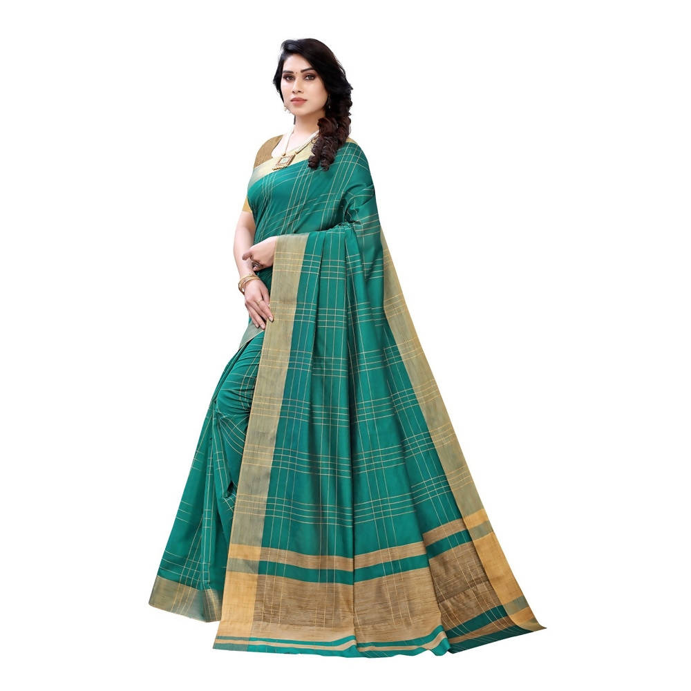 Vamika Green Cotton Silk Weaving Saree (Anaya Green) | Grab2Buy