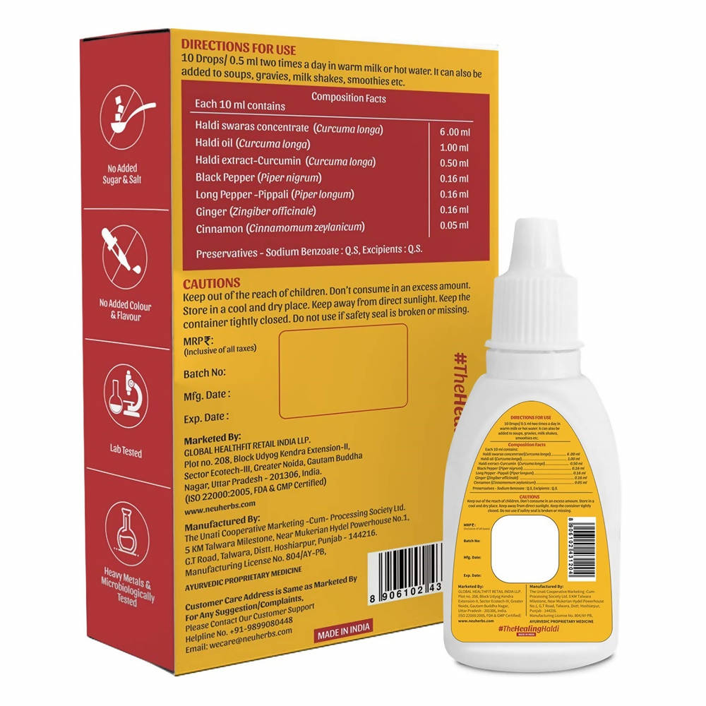Neuherbs Triple Haldi Plus Drops | Grab2Buy