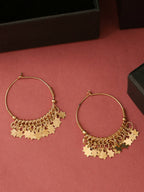 NVR Women Gold-Polished Hoop Earrings | Grab2Buy