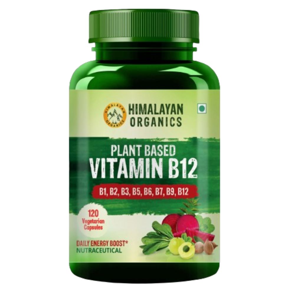 Himalayan Organics Organic B12 500mg Vegetarian Capsules | Grab2Buy