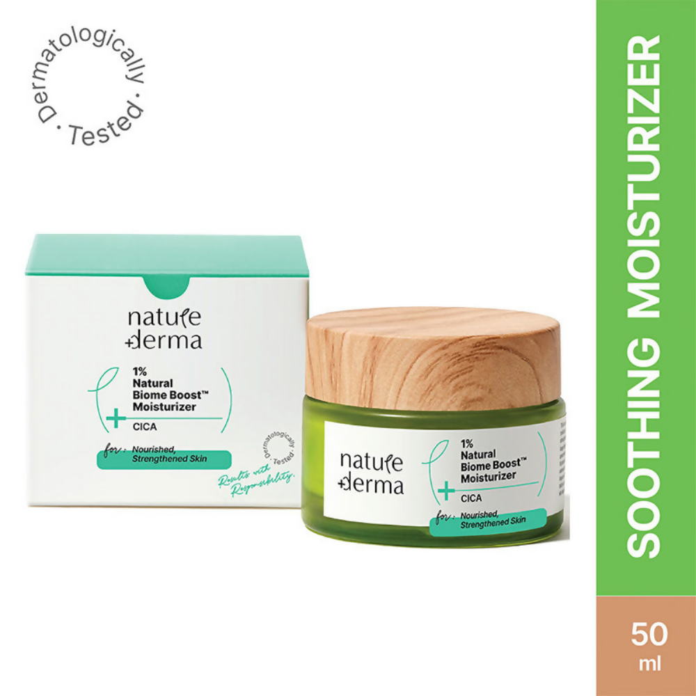 Nature Derma 1% Natural Biome-Boost Moisturizer With CICA | Grab2Buy