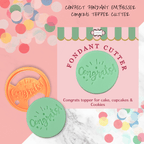 Confect Celebration Stencils Toppers Cutters (Congrats)