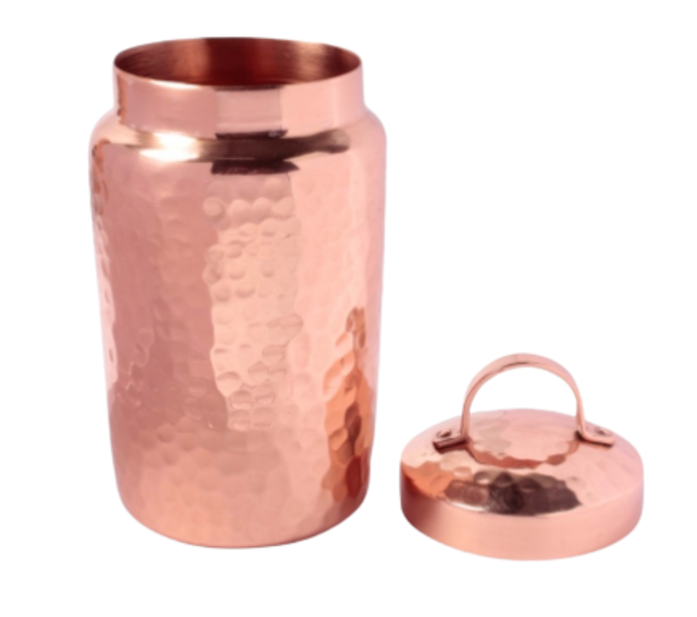 Isha Life Hammered Copper Container with Lid | Grab2Buy