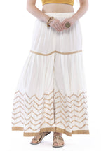 Mominos Fashion Latest Cotton Off White Gota Print Sharara For Girls | Grab2Buy