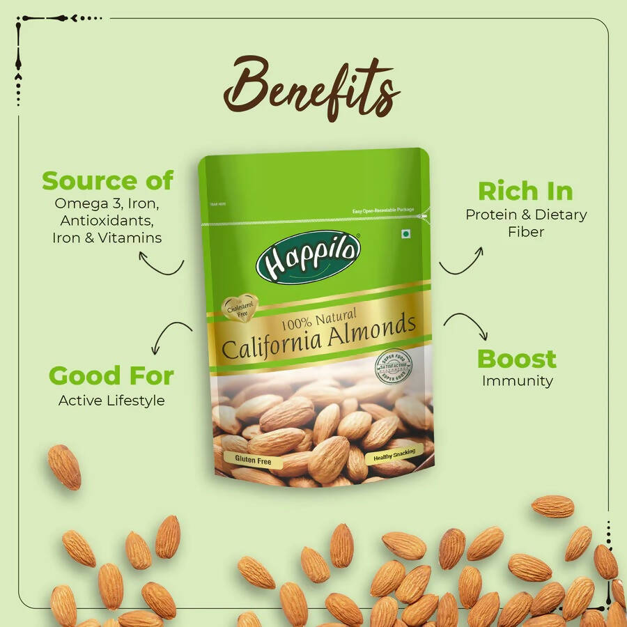 Happilo Premium Dry Fruits Combo (Californian Almonds, Prunes, Cranberries) | Grab2Buy