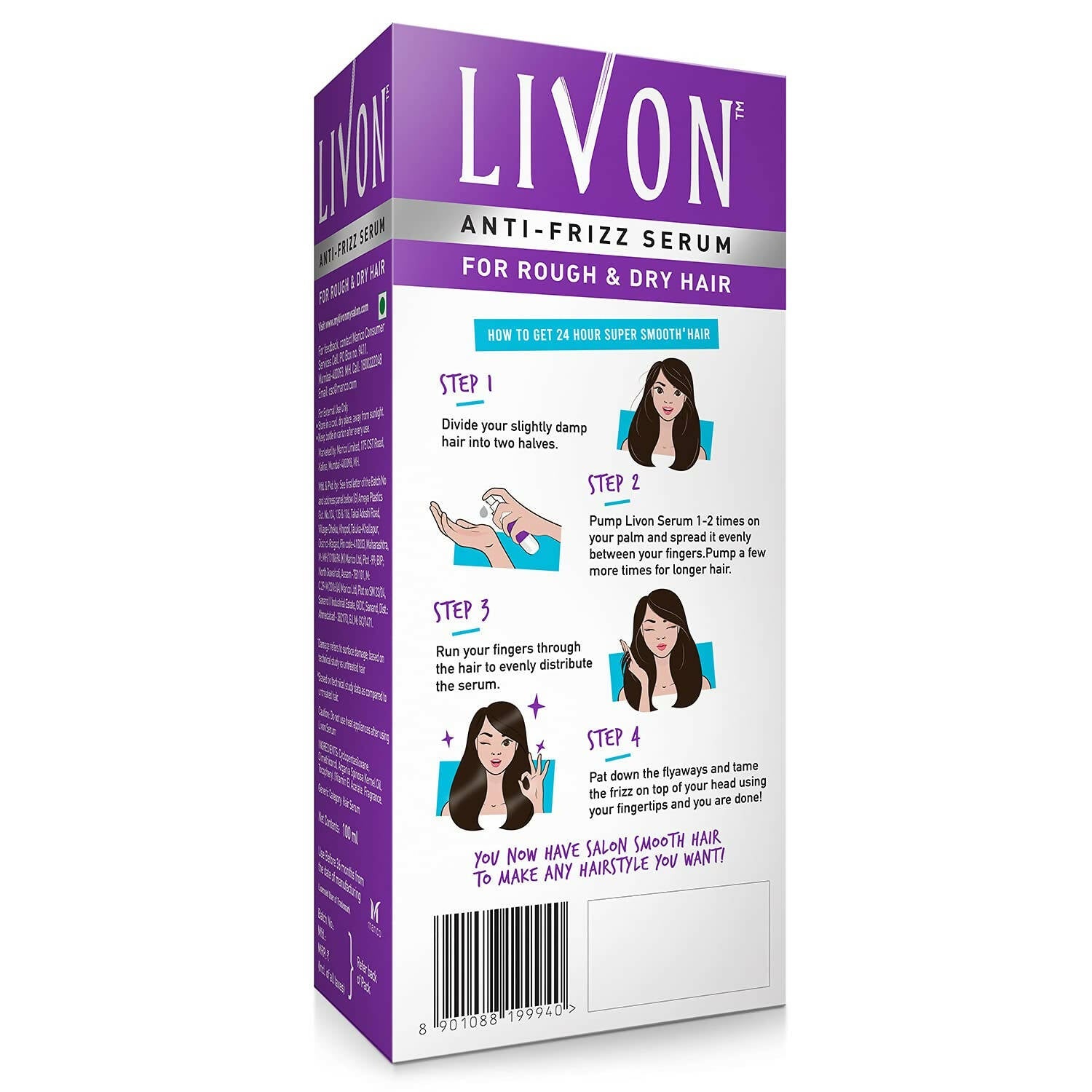 Livon Serum Anti-Frizz Serum For Rough & Dry Hair | Grab2Buy