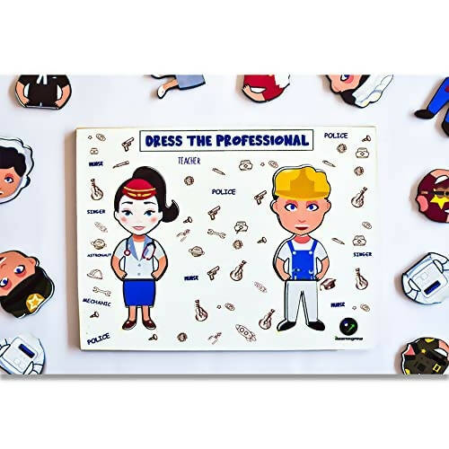 iLearnngrow Dress The Professional - Interactive & Fun Board Game for Recognition of Different Professions and Develop Cognitive Skills for Kids | Grab2Buy