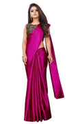 Vamika Pink Satin Designer Saree (PAVITRA RANI) | Grab2Buy