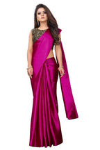 Vamika Pink Satin Designer Saree (PAVITRA RANI) | Grab2Buy