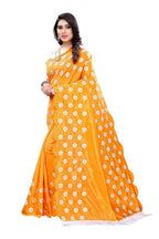 Vamika Zoya Silk Embroidered Yellow Saree (RAKHI MUSTARD) | Grab2Buy