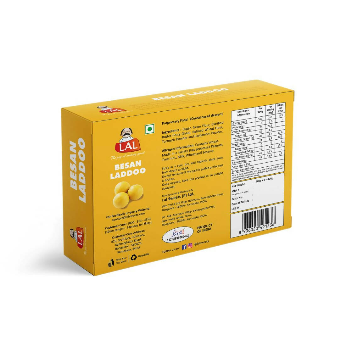 Lal Sweets Besan Laddoo Premium | Grab2Buy