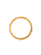 NVR Women's Set of 2 Gold-Polished Traditional Bangles | Grab2Buy